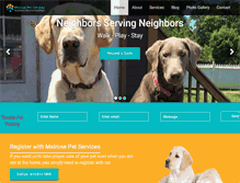 Tablet Screenshot of melrosepetservices.com